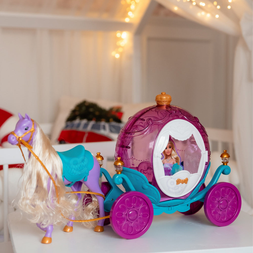 WOOPIE ROYAL Lalka Księżniczka Lily i Magiczny Powóz Karoca Akcesoria