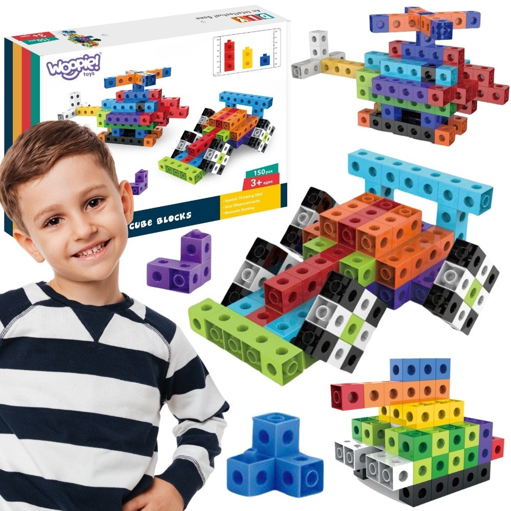WOOPIE Klocki Konstrukcyjne 3D Sześciany 150 el.