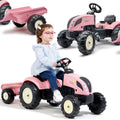 FALK Traktor Country Star Różowy na Pedały + Przyczepka i Klakson 2-5Lat.