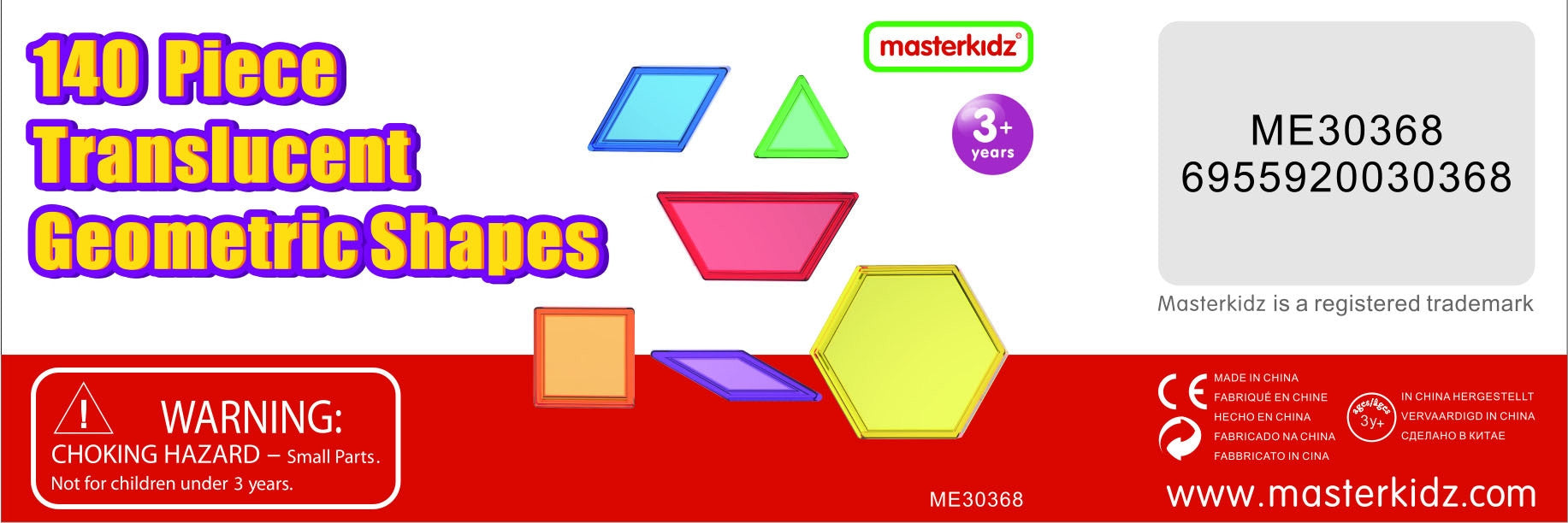 MASTERKIDZ Zestaw Klocki Montessori Tangram Mozaika 140 el.