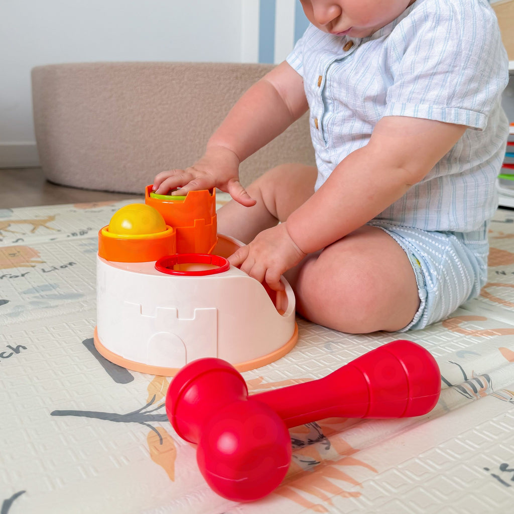WOOPIE BABY Wbijak Przebijanka Zamek Kule Młotek Zabawka Edukacyjna 12m+