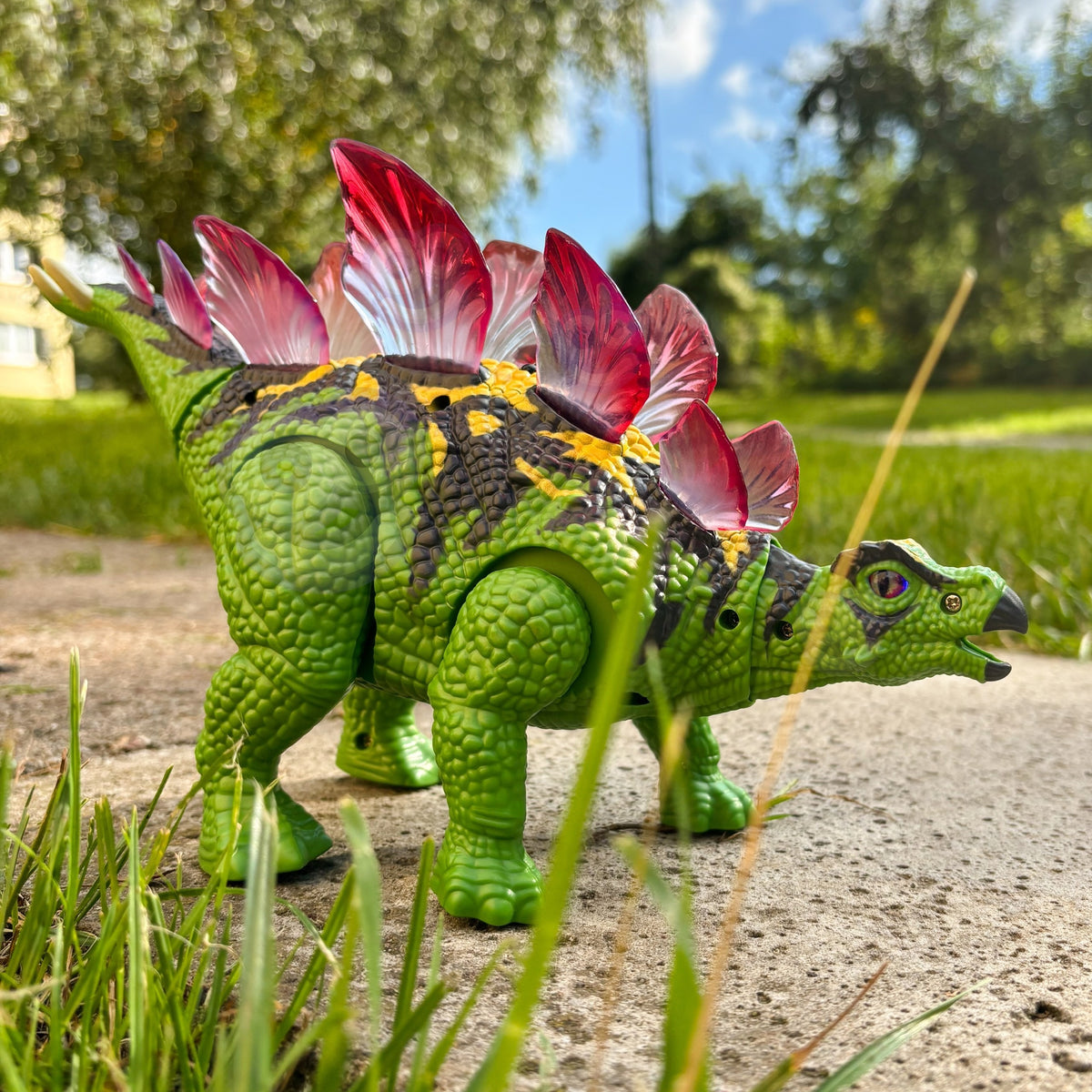 Woopie Dinozaur Zdalnie Sterowany RC Stegozaur Światło Dźwięk