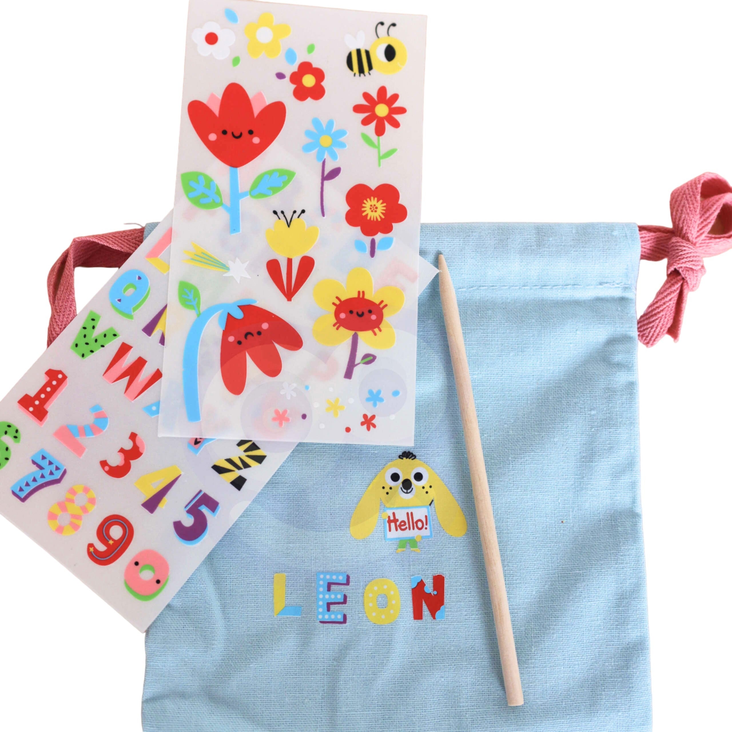 WOOPIE ART&FUN Zestaw Kreatywny Zrób Torebkę Dekorowanie Woreczka Imię Dziecka DIY