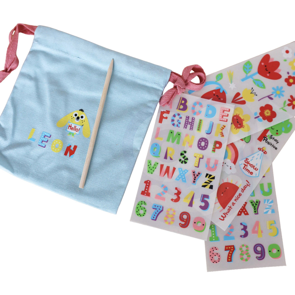 WOOPIE ART&FUN Zestaw Kreatywny Zrób Torebkę Dekorowanie Woreczka Imię Dziecka DIY