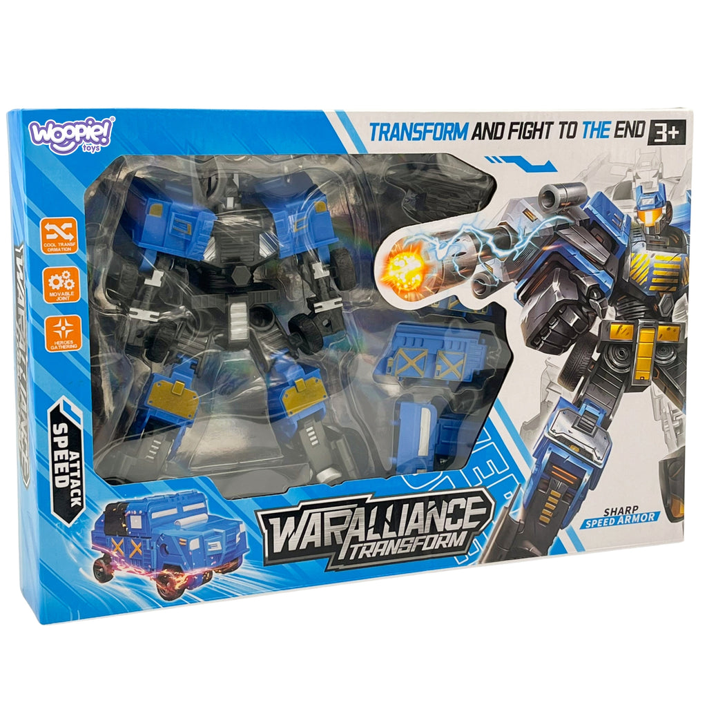 Woopie Robot Transformujący 2w1 Pojazd Bojowy Auto Autobot Zabawka Prezent