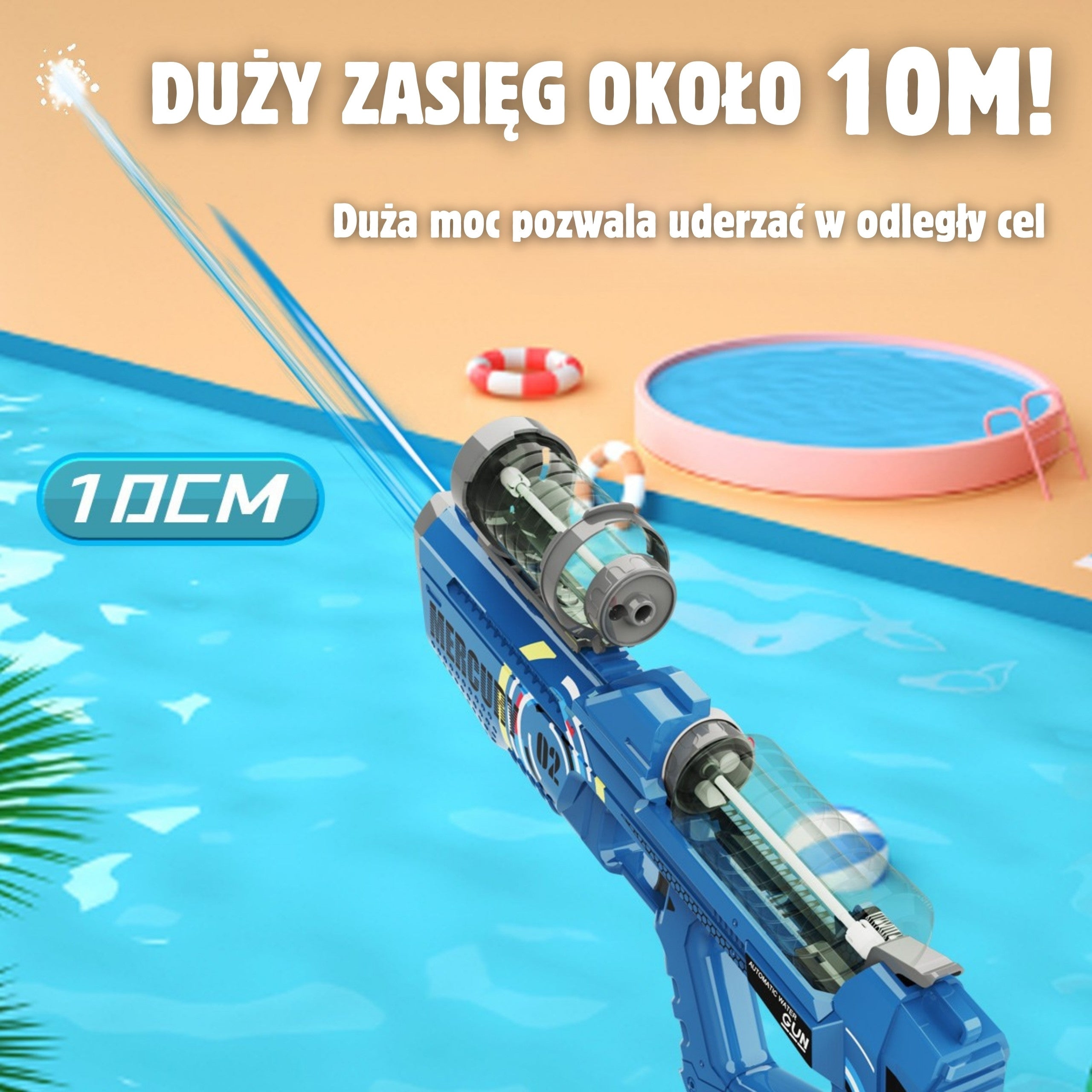 WOOPIE Pistolet na Wodę Elektryczny Automatyczny Merkury