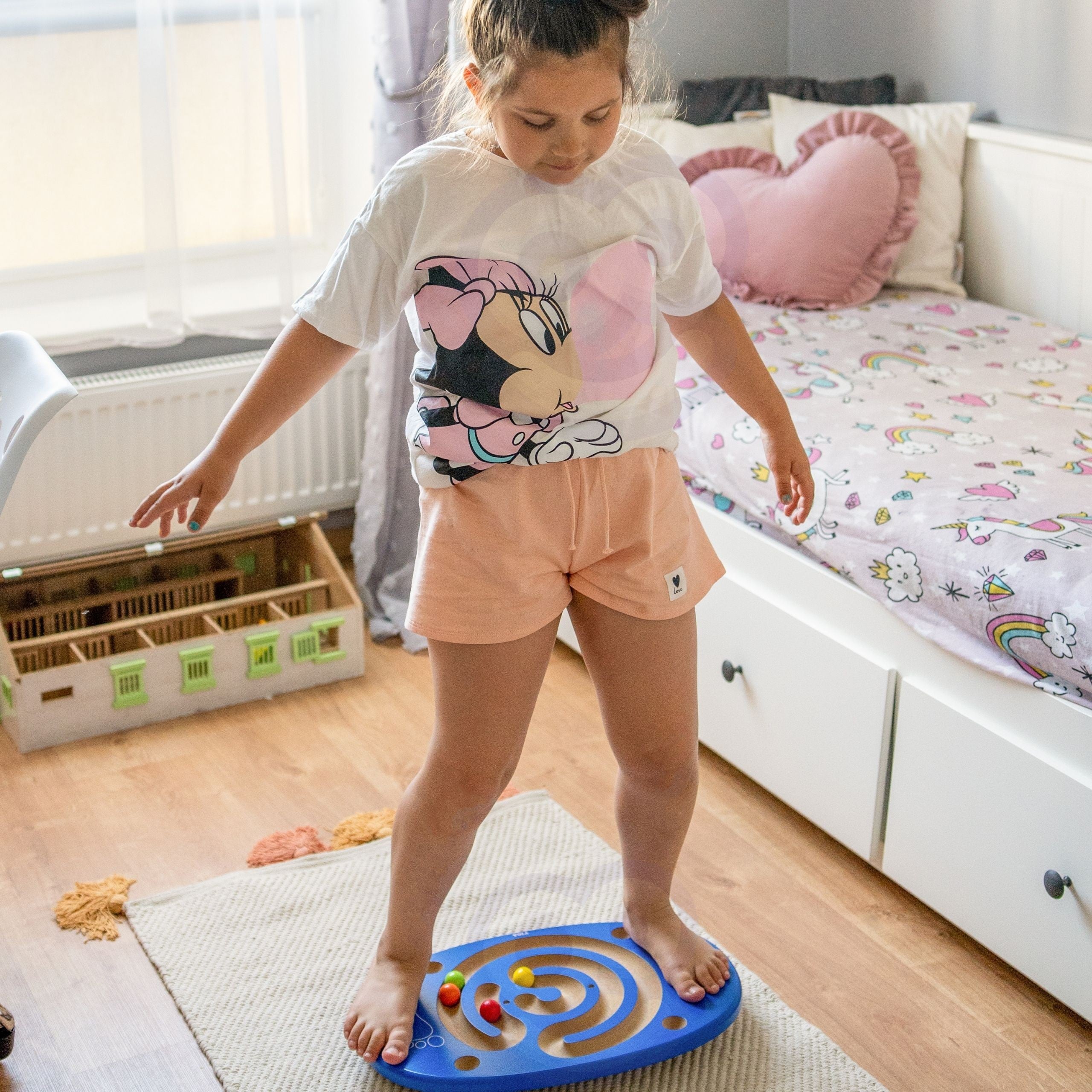VIGA Sensoryczna Drewniana Deska do balansowania z labiryntem