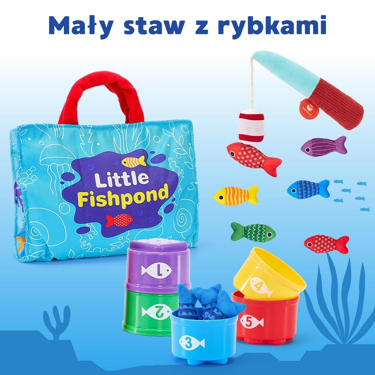 WOOPIE Zestaw Małego Wędkarza Nauka Liczenia 22 El.