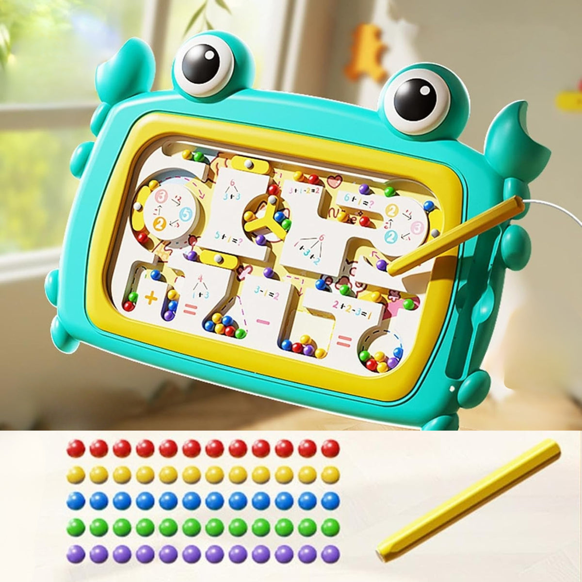 WOOPIE Tablica Magnetyczna Montessori Labirynt Krab Turkusowa