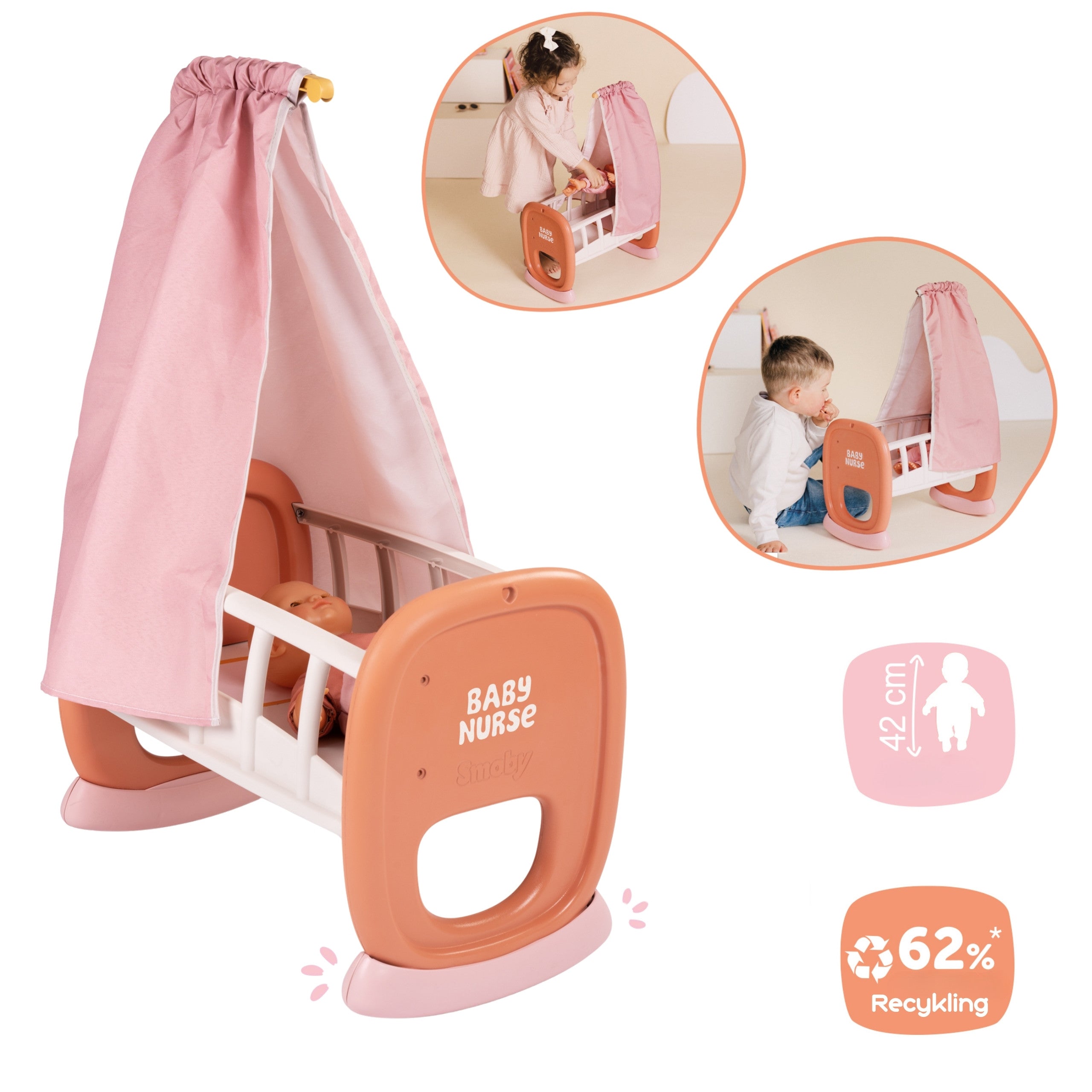 Smoby Baby Nurse Kołyska z Baldachimem