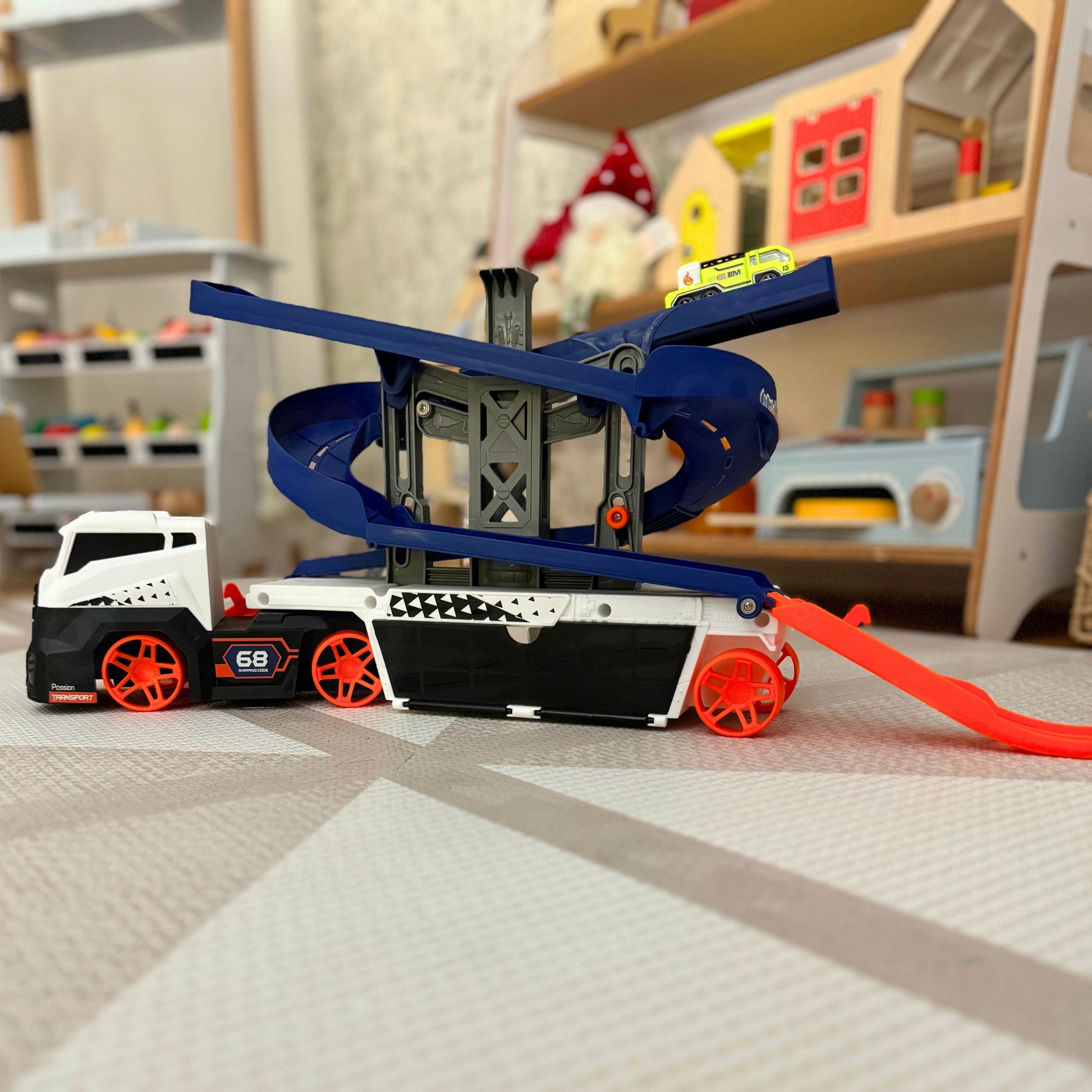 Woopie Parking Garaż Tor  Transporter Ciężarówka Tir Laweta Auta XL
