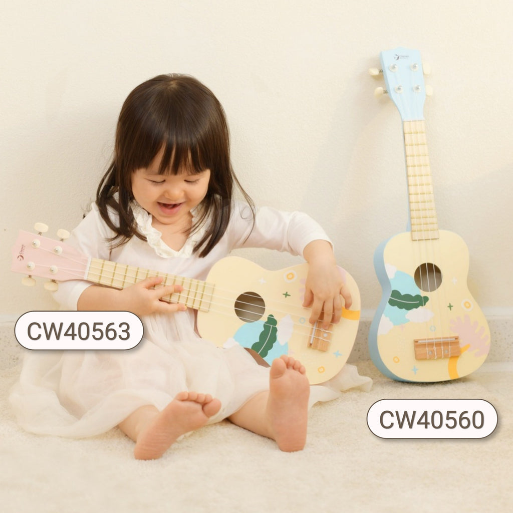 CLASSIC WORLD Drewniane Ukulele Gitara dla Dzieci Niebieskie