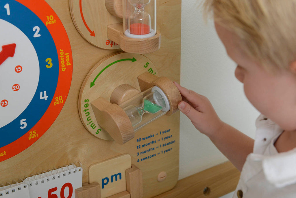 MASTERKIDZ Nauka Odczytywania Zegara Ścienna Tablica Edukacyjna Flex