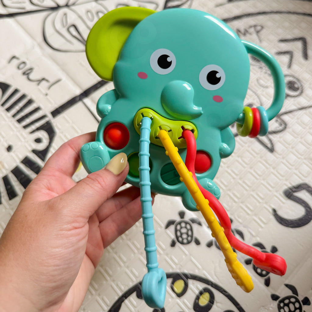 WOOPIE BABY Gryzak Sensoryczny Słonik Montessori 4w1