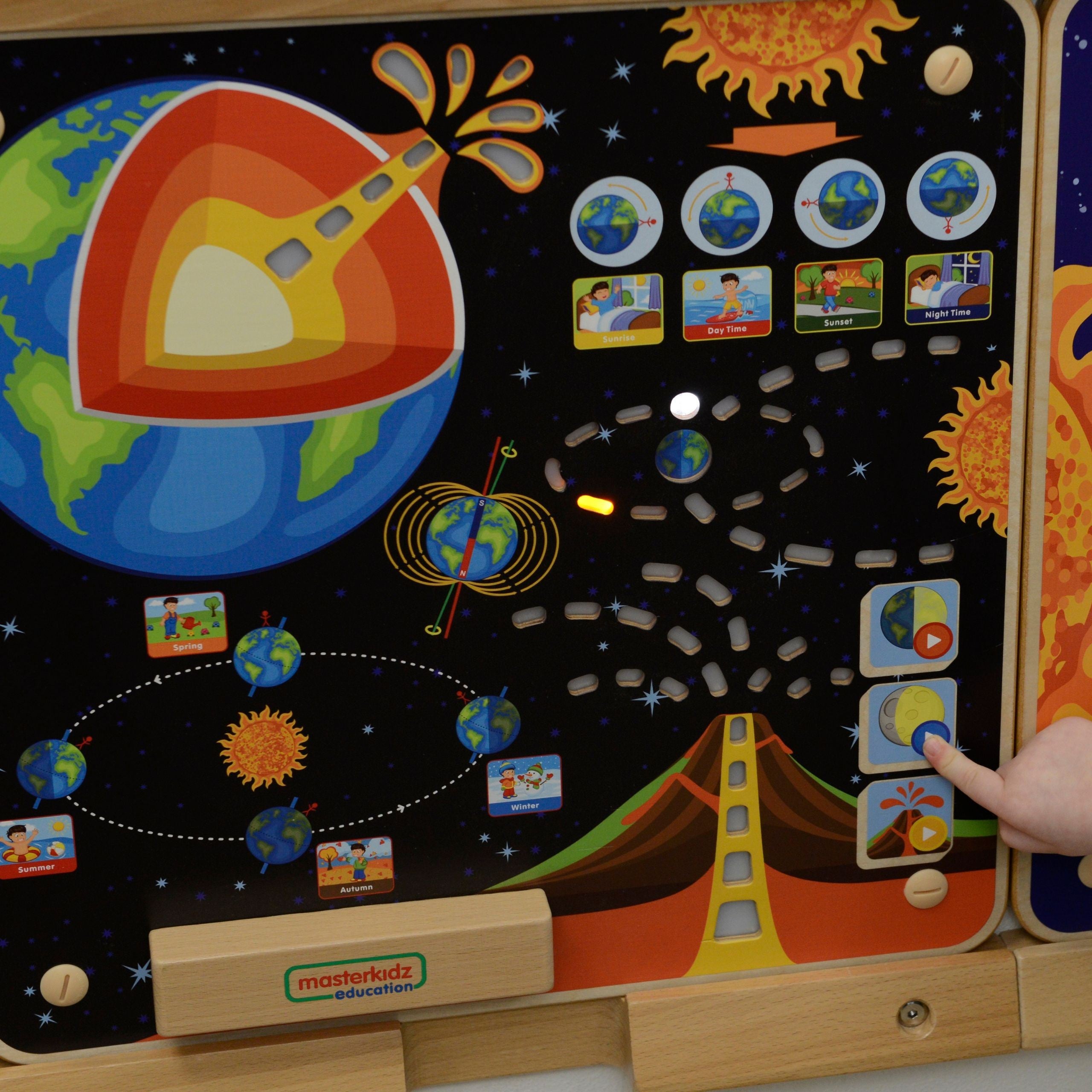 MASTERKIDZ Tablica Edukacyjna Ziemia Montessori