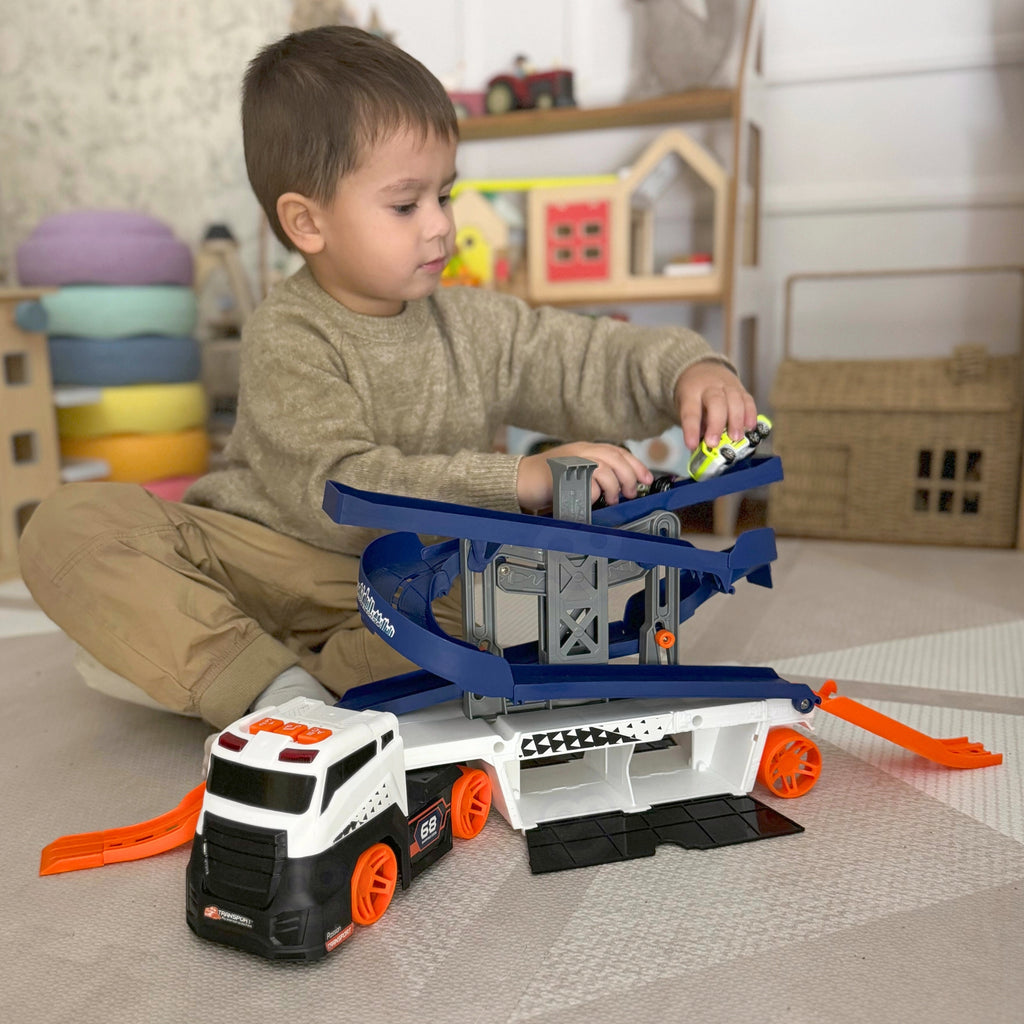 Woopie Parking Garaż Tor  Transporter Ciężarówka Tir Laweta Auta XL