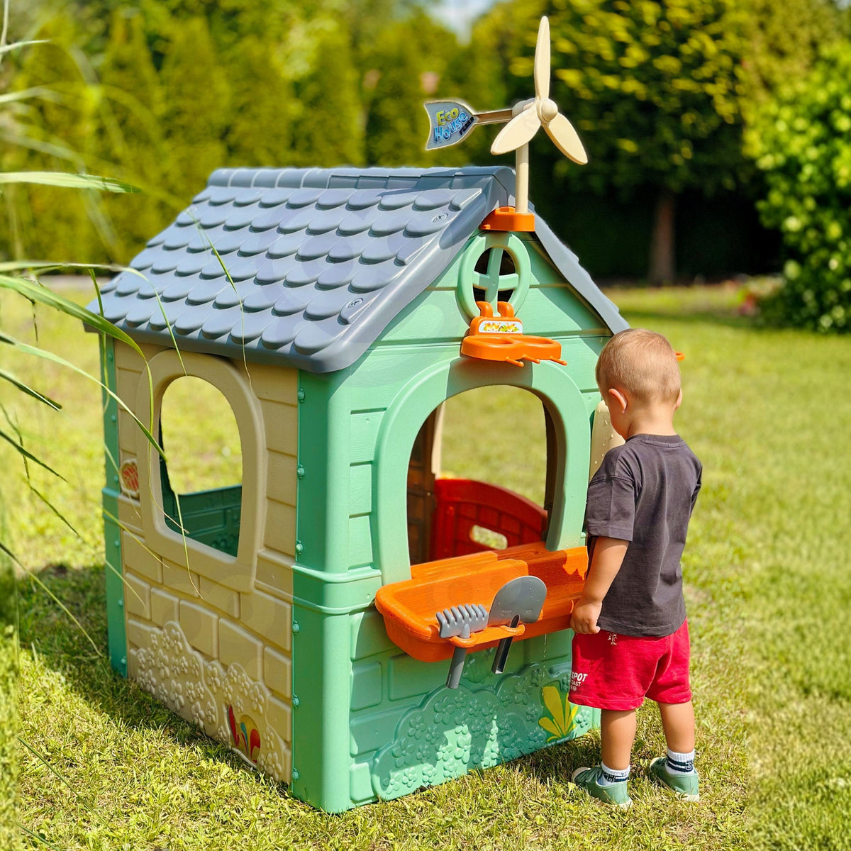FEBER Domek ogrodowy Recycle Eco Segregacja Odpadów Zielona Energia