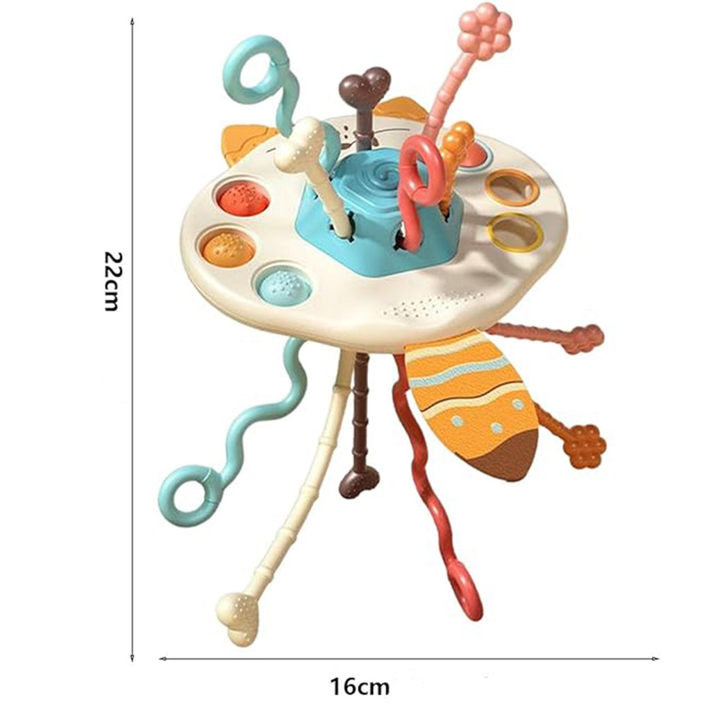 WOOPIE BABY Zabawka Sensoryczna Montessori Gryzak Grzechotka Wielofunkcyjny Lis