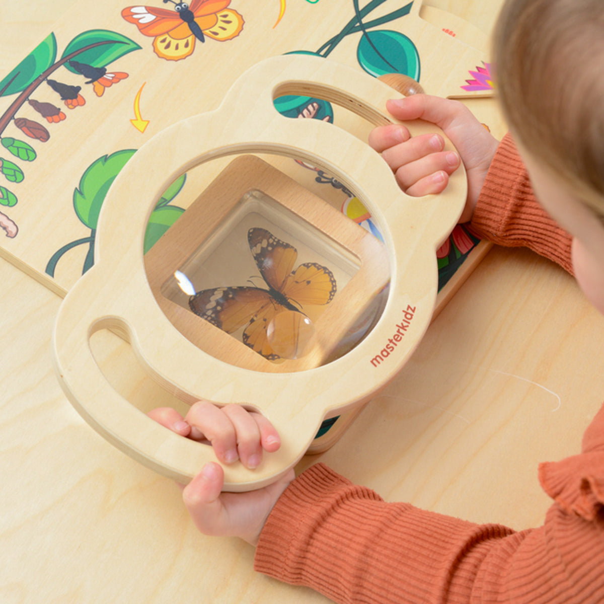 MASTERKIDZ Duża Drewniana Lupa Discovery