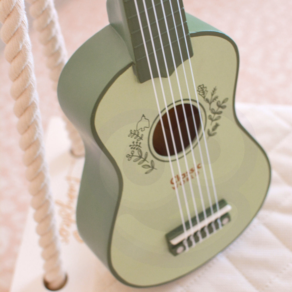CLASSIC WORLD Drewniana Gitara dla Dzieci Vintage Instrument Muzyczny 3+