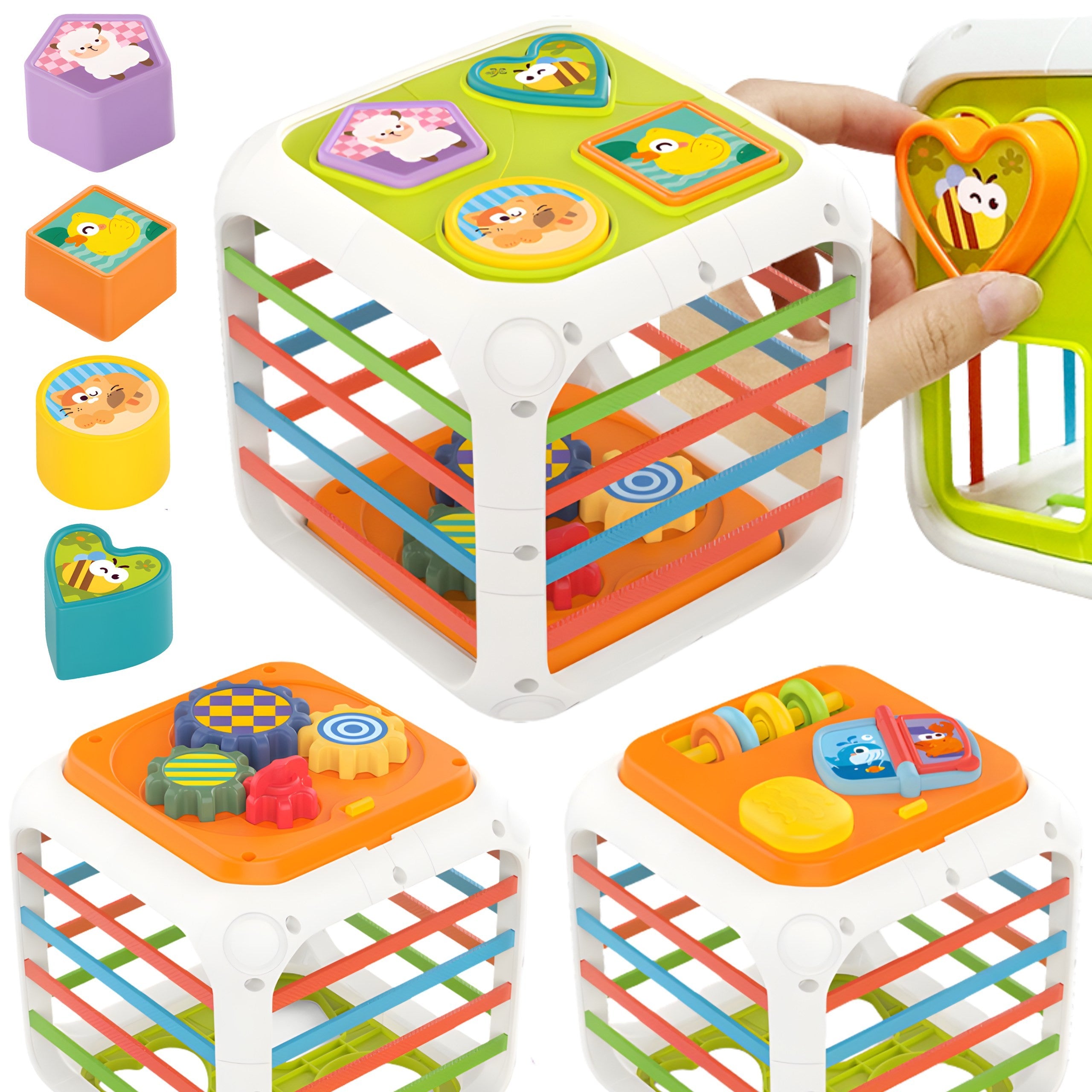 WOOPIE BABY Kostka Edukacyjna Sorter 4w1 Kształty 18m+