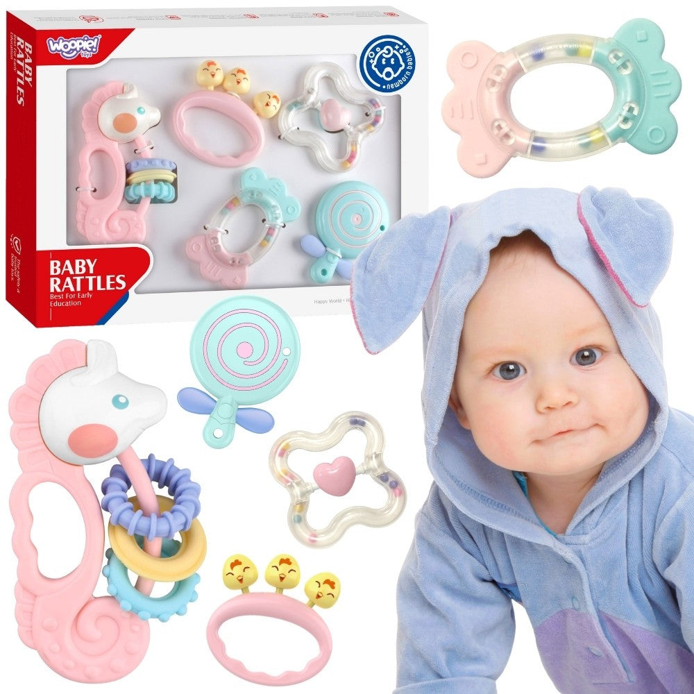 WOOPIE BABY Zestaw Gryzaków Grzechotek Sensorycznych