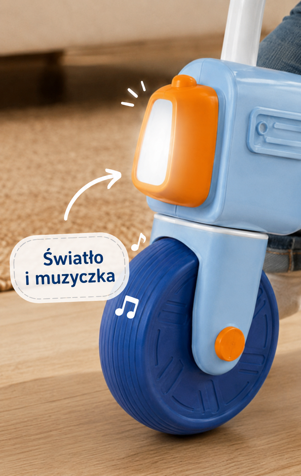 WOOPIE BABY Rowerek Biegowy Jeździk Dźwięk Światło 18m+