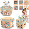 TOOKY TOY Drewniany Sześciokąt Montessori Otwierane Pudełko