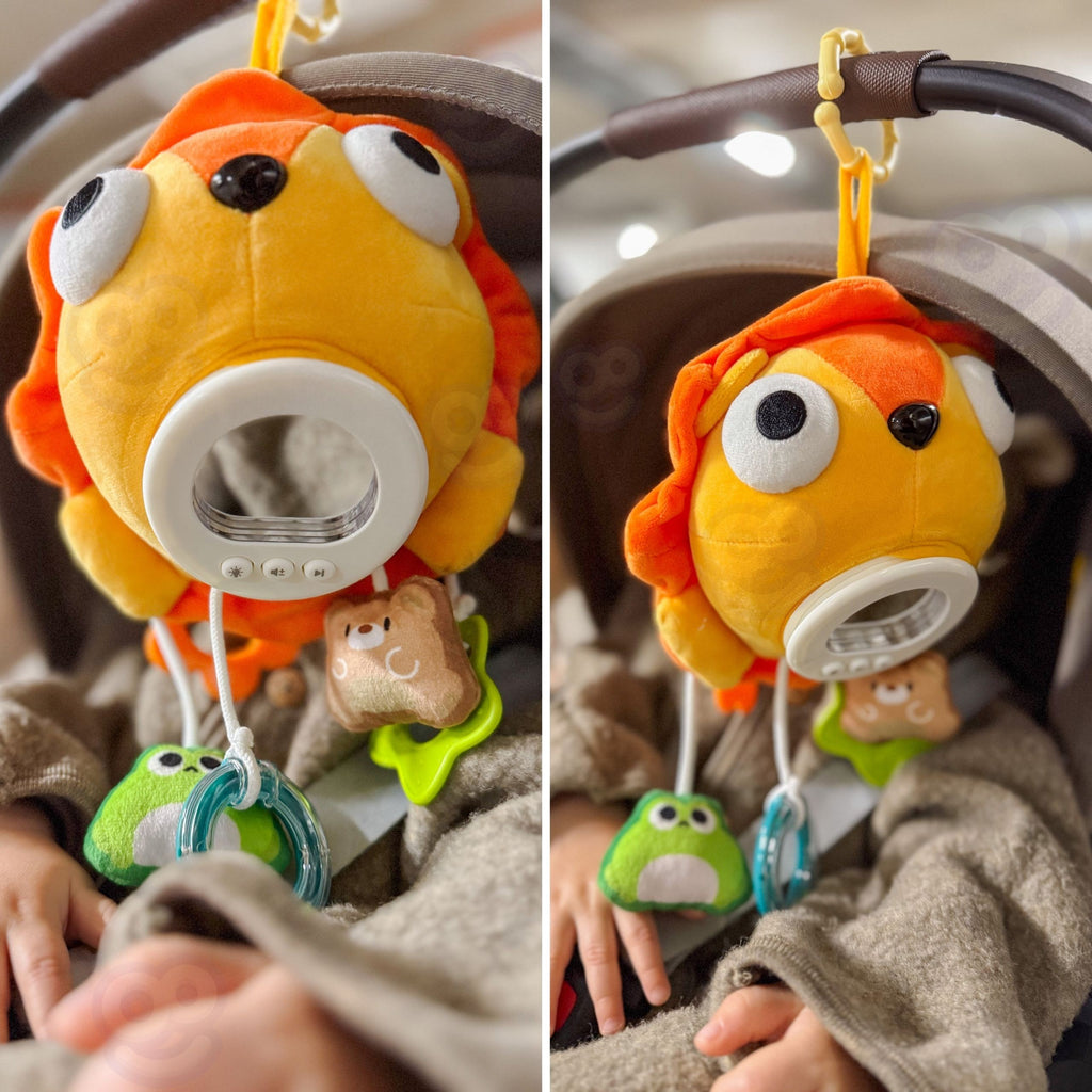 WOOPIE Baby Pluszowy Lew Maskotka Interaktywna Przytulanka Muzyczna z Zawieszkami i Gryzakami