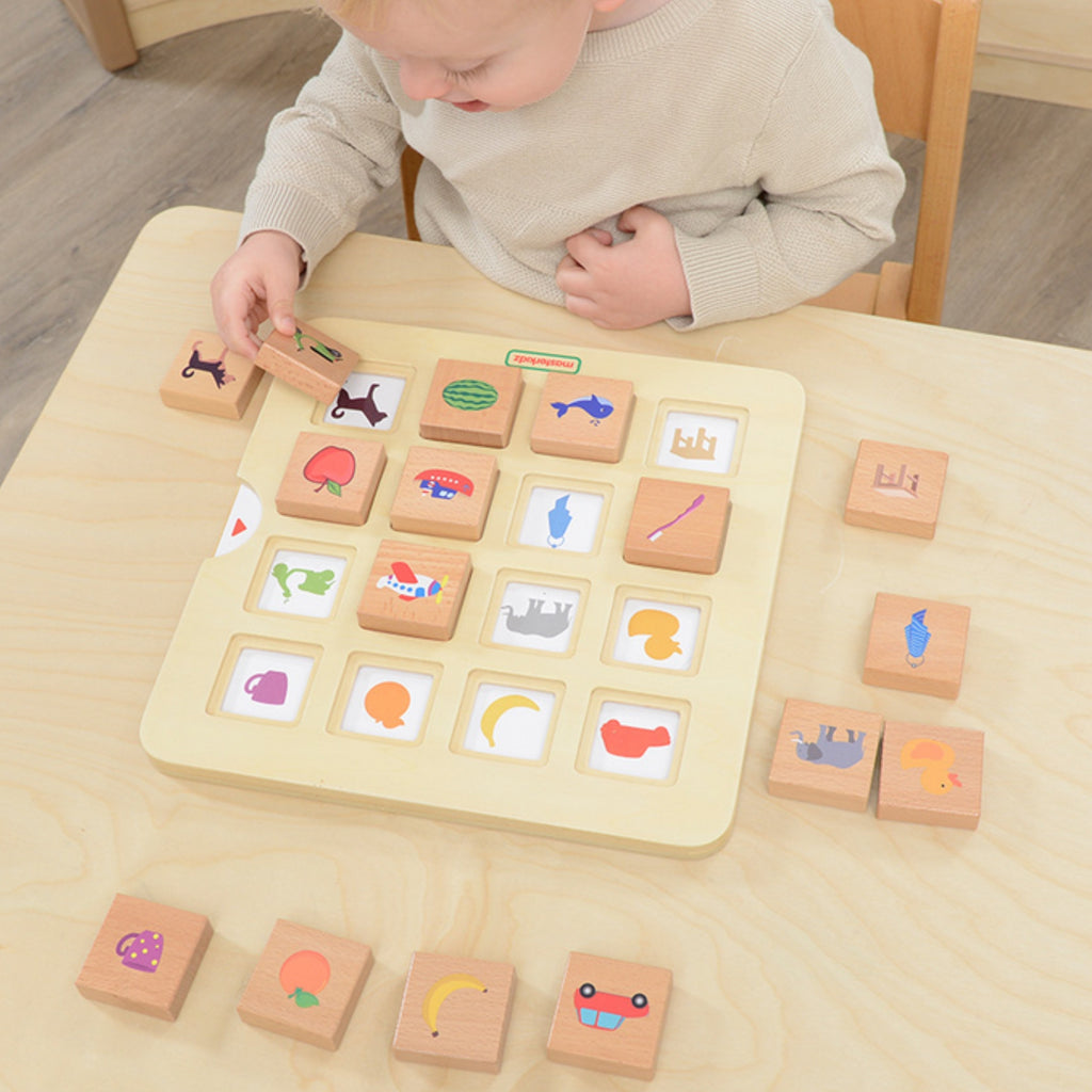 MASTERKIDZ Gra Dopasuj Cienie Łączenie w Pary Rozpoznawanie Przedmiotów Montessori
