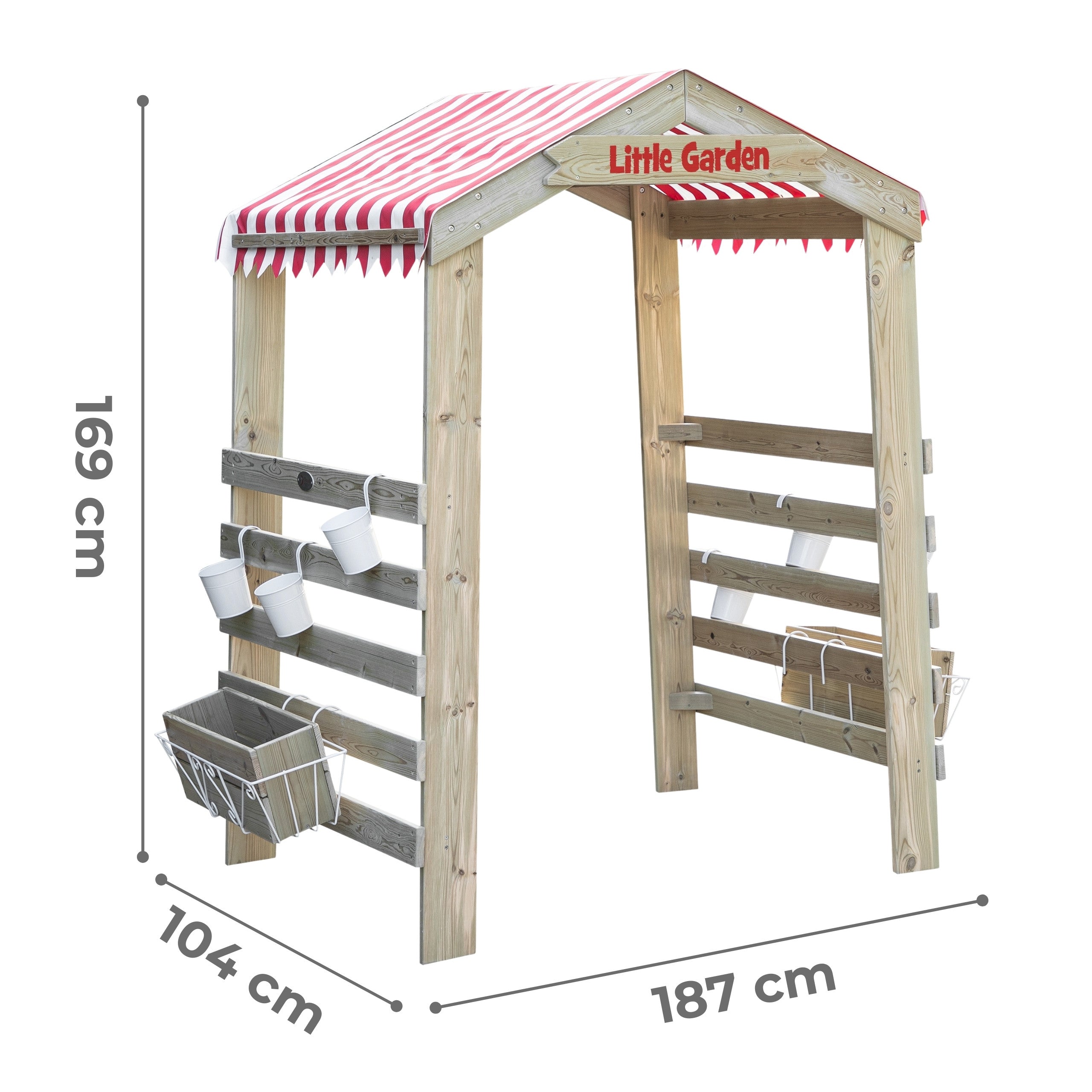 CLASSIC WORLD EDU Drewniana Brama Ogrodowa Pergola Kwietnik