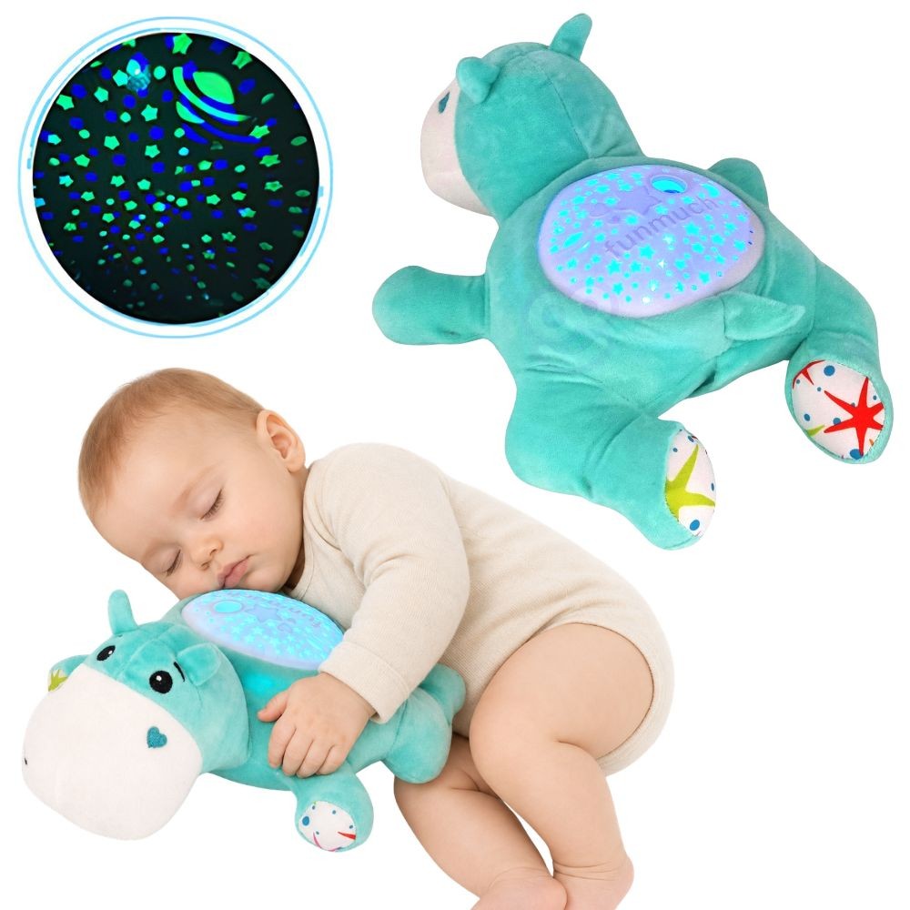 WOOPIE BABY Przytulanka Projektor 2w1 Usypiacz Hipopotam