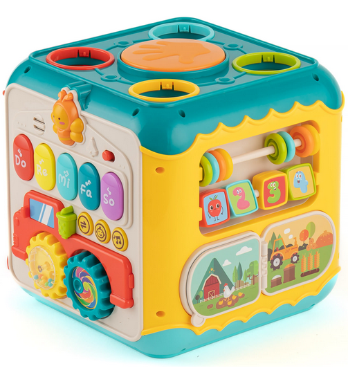 WOOPIE BABY Wielofunkcyjna Kostka Aktywności Montessori 6w1 - 18m+