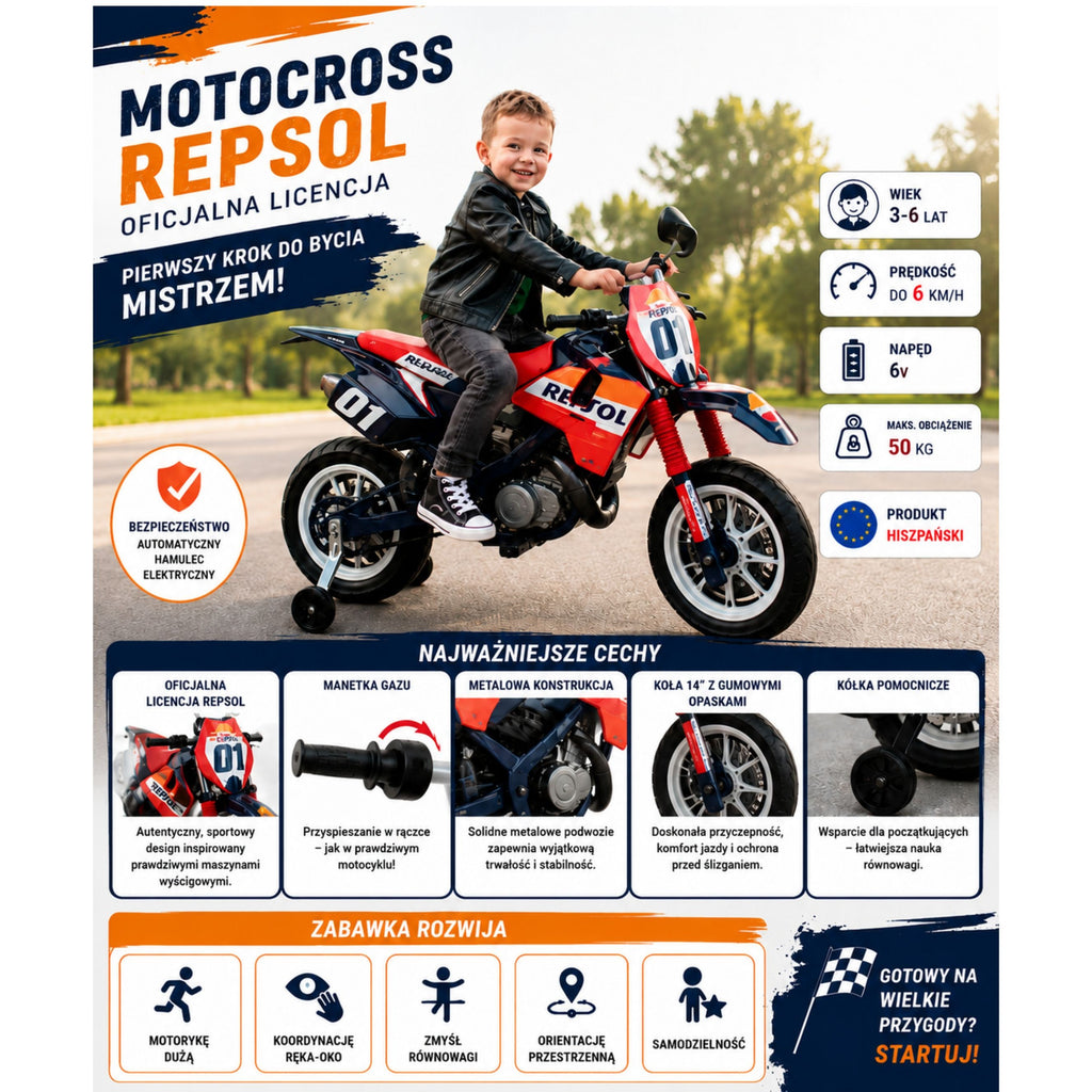 INJUSA Motor Elektryczny Repsol 6V