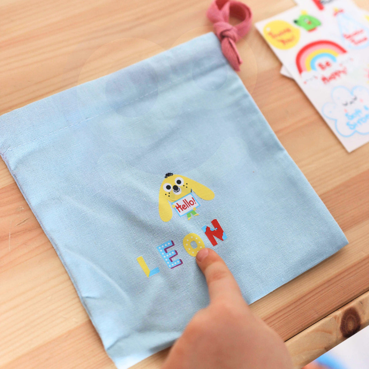 WOOPIE ART&FUN Zestaw Kreatywny Zrób Torebkę Dekorowanie Woreczka Imię Dziecka DIY