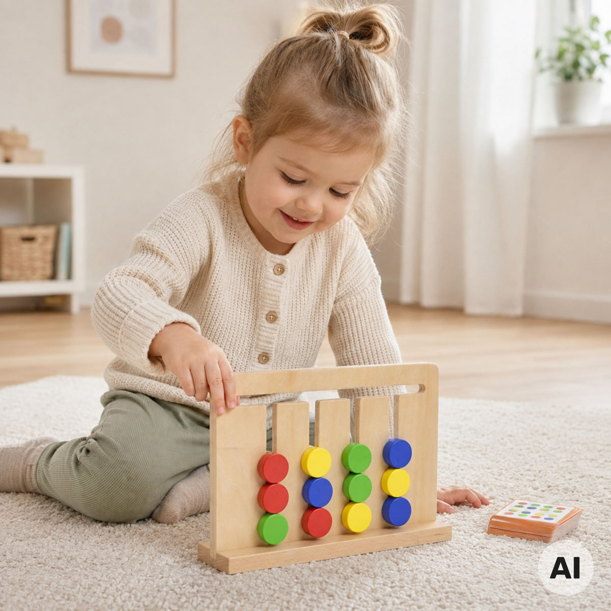 VIGA Gra Logiczna Odwzoruj Kolory i Figury Sorter Montessori