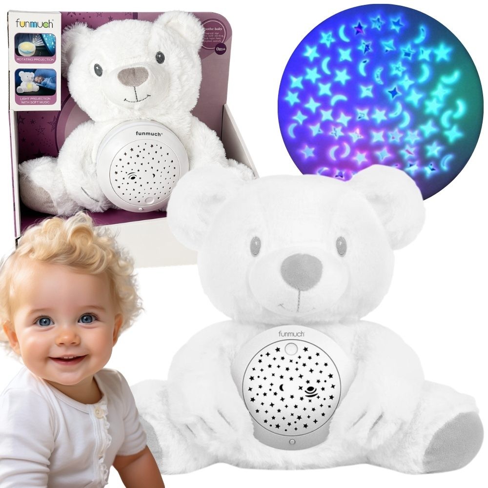 WOOPIE BABY Pluszowy Miś Usypiacz z Projektorem