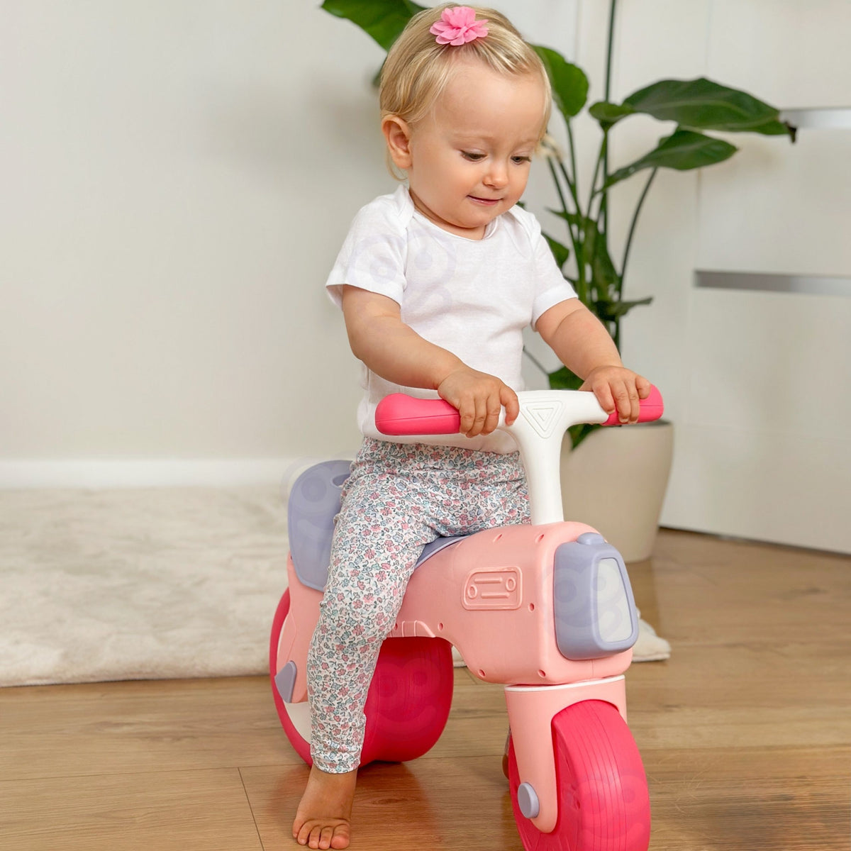WOOPIE  BABY Rowerek Biegowy Jeździk Dźwięk 18m+ Różowy