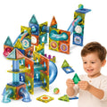 WOOPIE Klocki Magnetyczne Konstrukcyjne 3D Zestaw Edukacyjny Tor Kulkowy 42 el.
