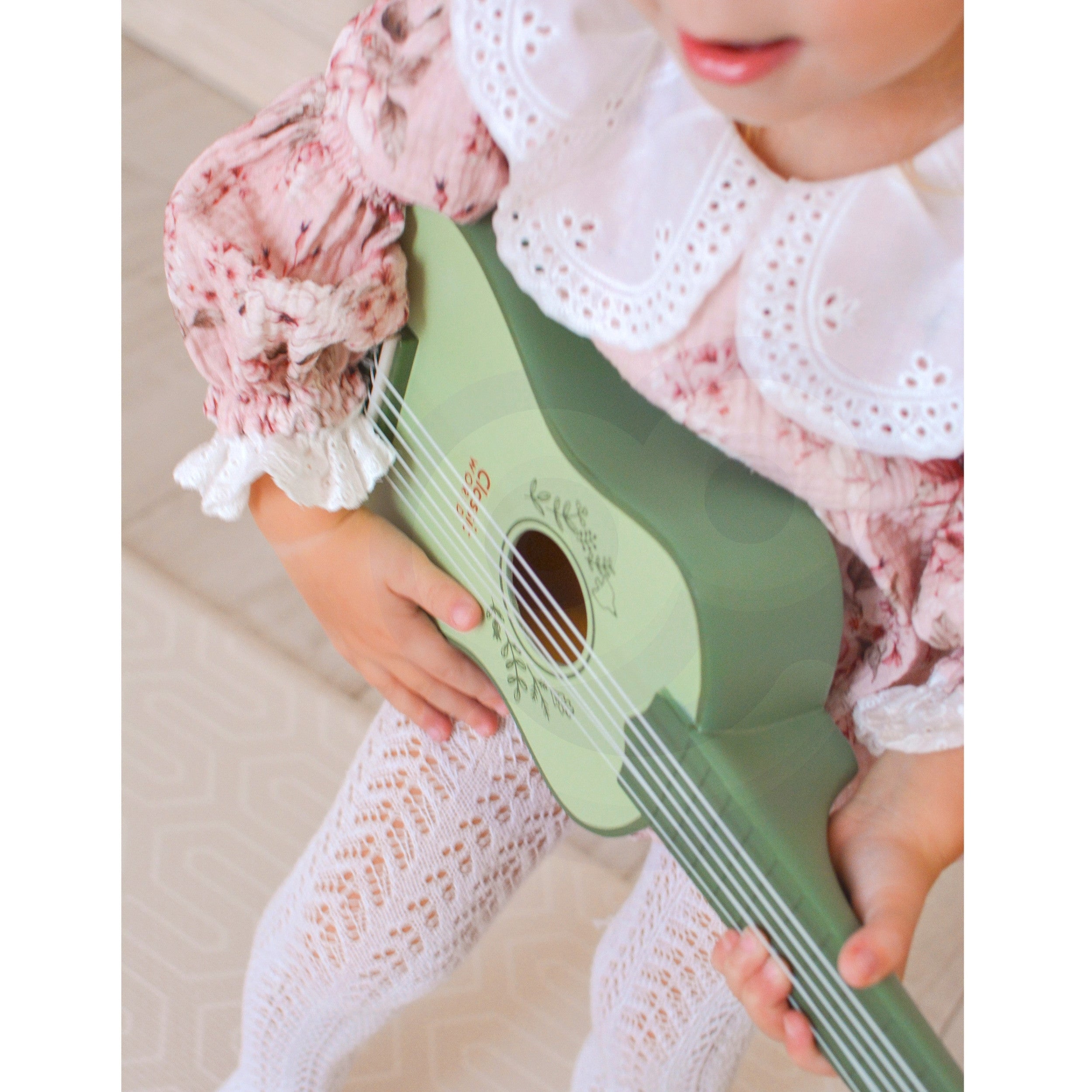 CLASSIC WORLD Drewniana Gitara dla Dzieci Vintage Instrument Muzyczny 3+