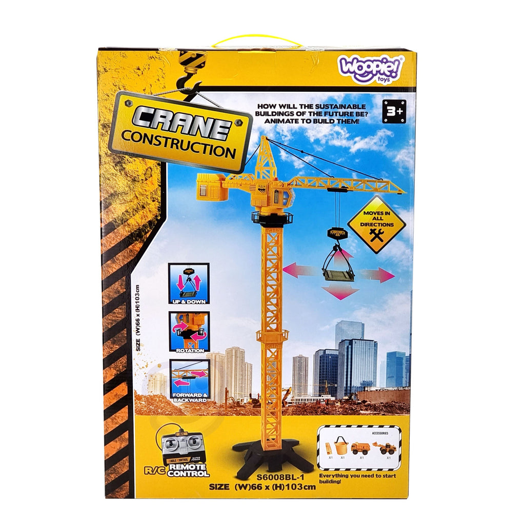 WOOPIE Dźwig Żuraw Zdalnie Sterowany 103 cm R/C Ciężarówka Koparka  + 4 Akc.