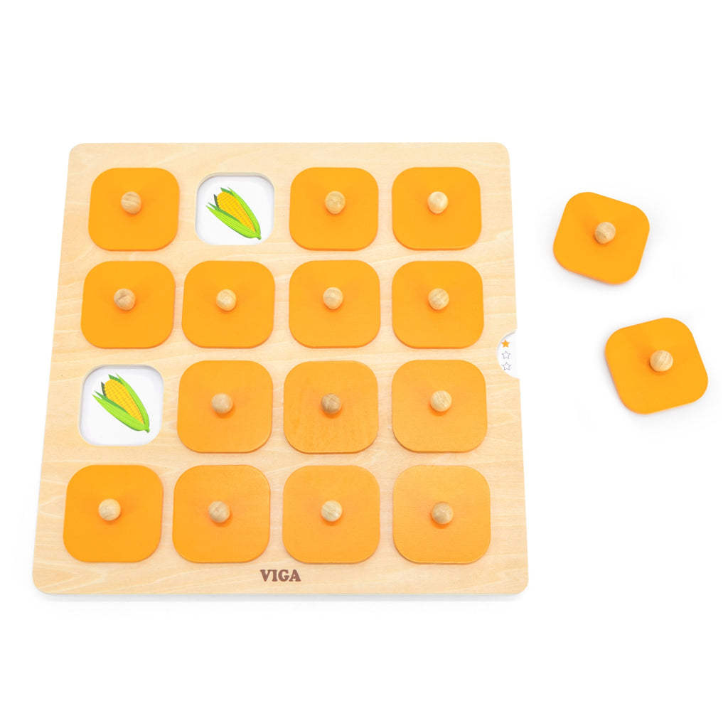 Viga Memory Gra Pamięciowa Zgadnij Obrazki 10 Kart Montessori