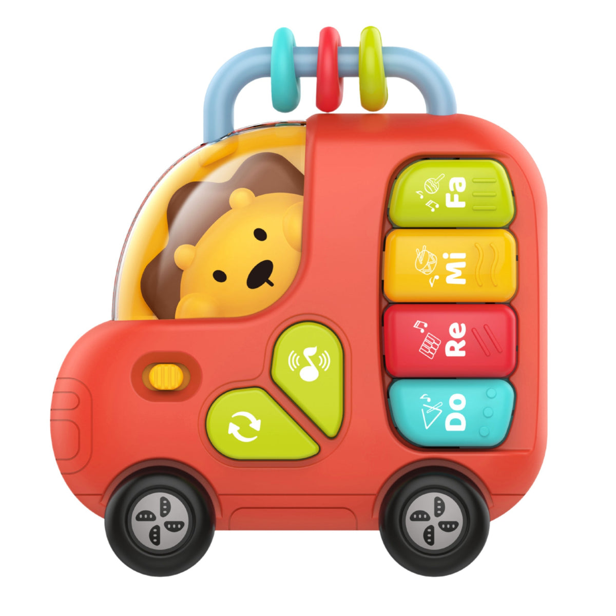 WOOPIE BABY Pianinko Interaktywne Autobus Lew Muzyczne Organki Dźwięki Światła 18m