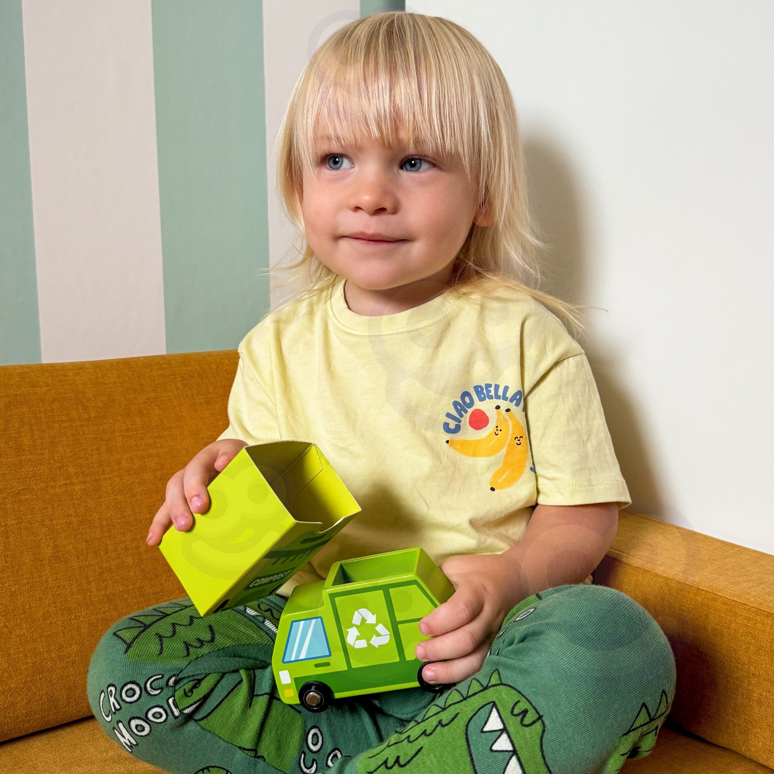TOOKY TOY Drewniane Centrum Recyklingu Edukacyjny Sorter