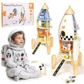 CLASSIC WORLD Drewniana Rakieta Domek dla Dzieci + Figurki 51el.