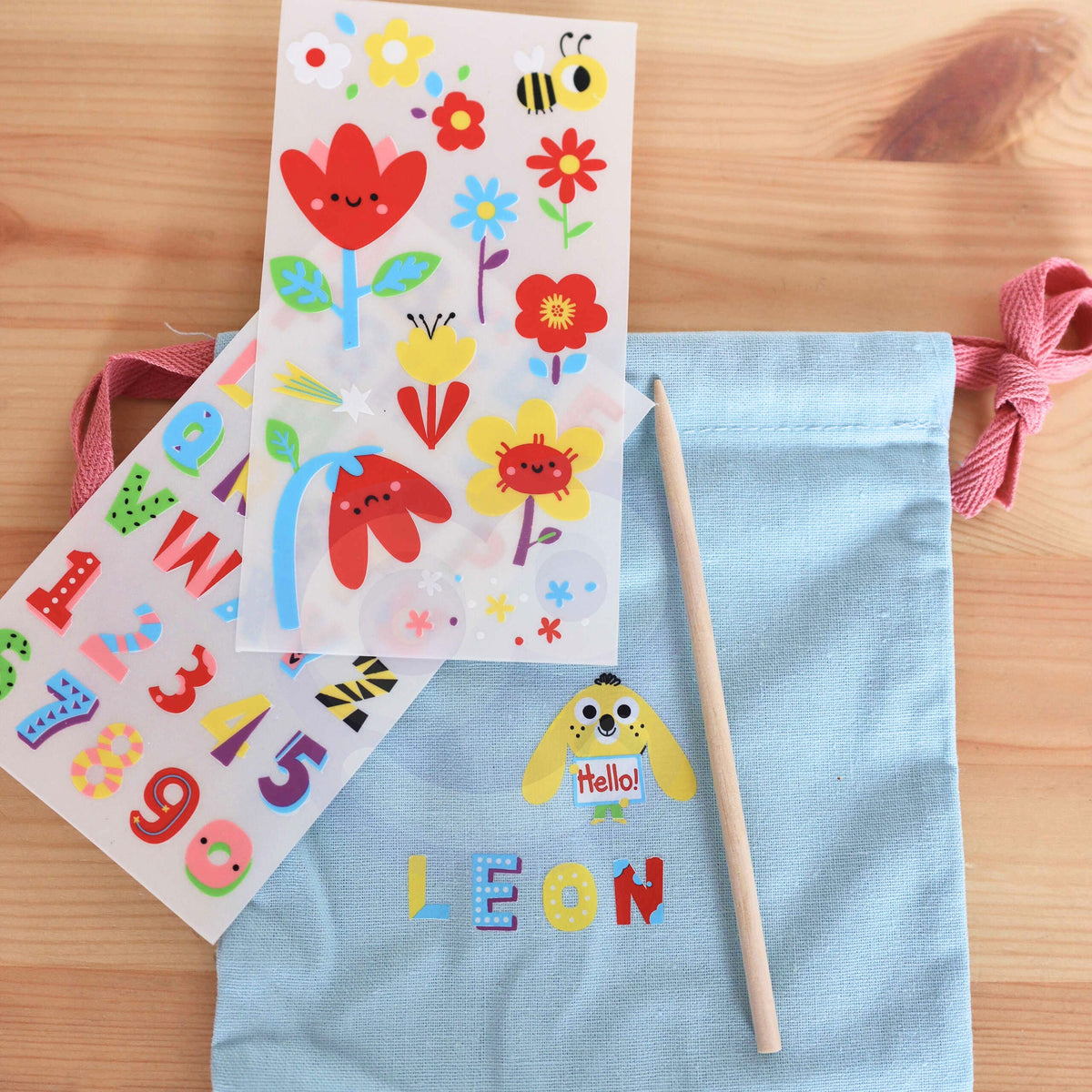 WOOPIE ART&FUN Zestaw Kreatywny Zrób Torebkę Dekorowanie Woreczka Imię Dziecka DIY