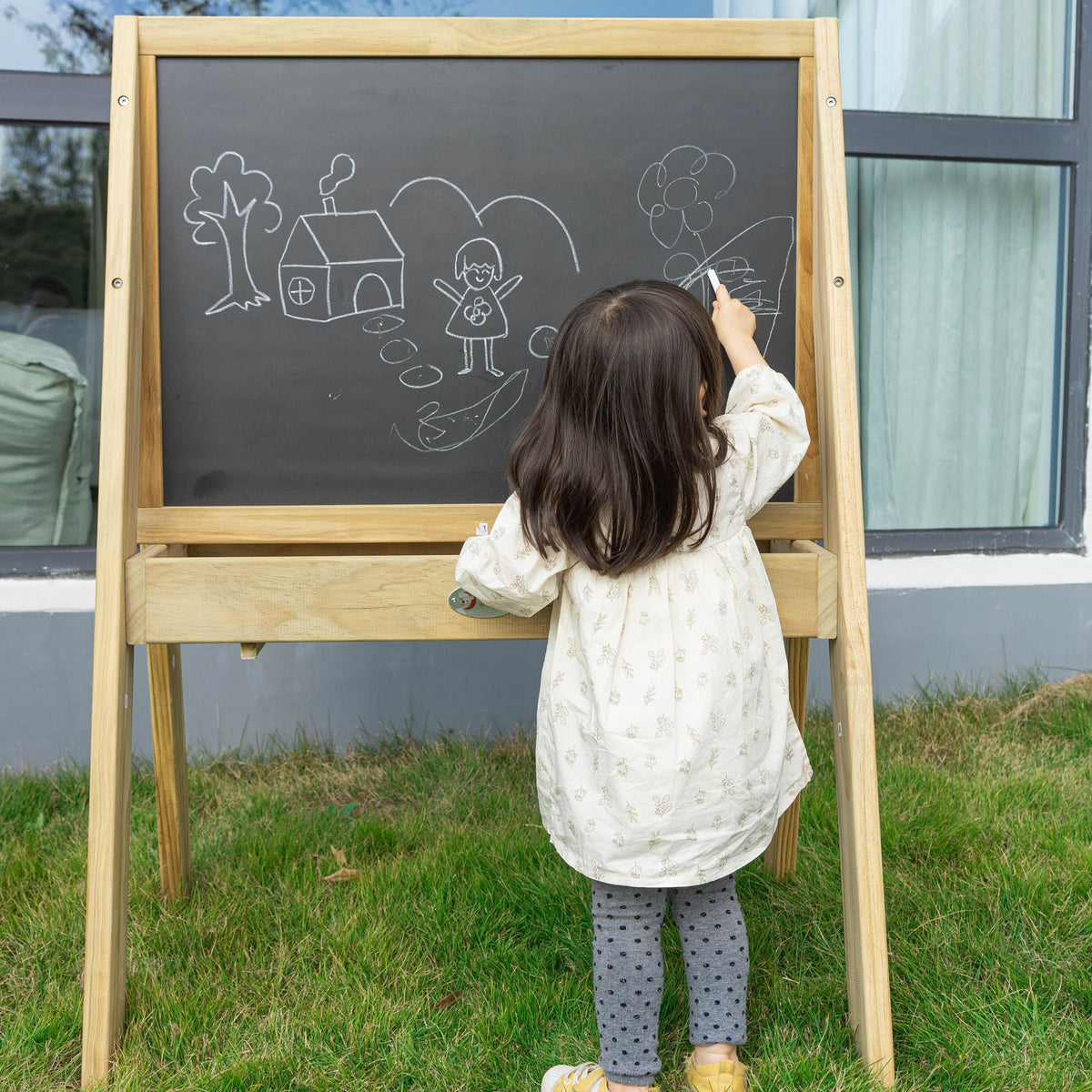 CLASSIC WORLD EDU Drewniana Tablica Kredowa Edukacyjna