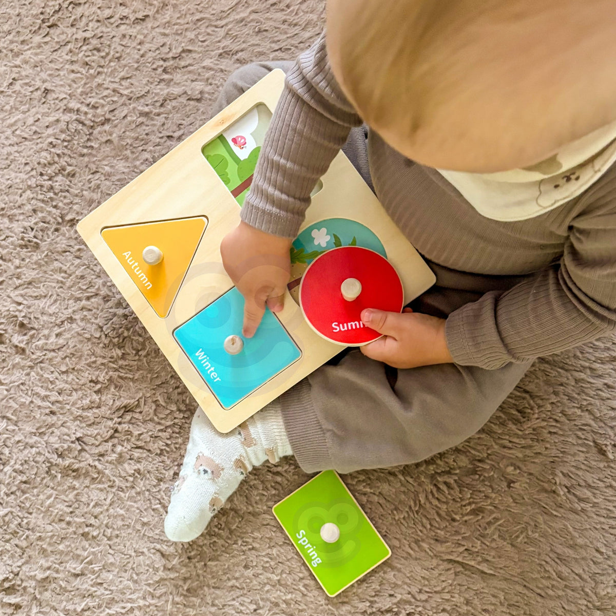 WOOPIE GREEN Pudełko Box 6w1 13-15m Montessori Edukacyjne Sensoryczne FSC