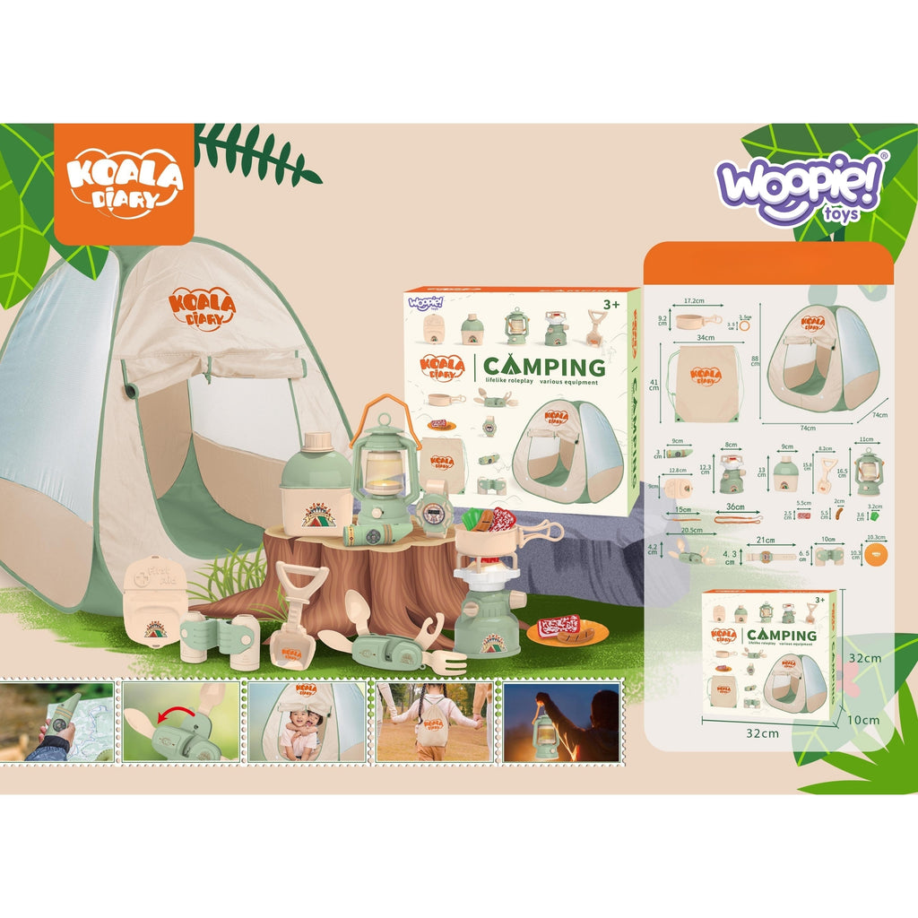 WOOPIE Discovery Zestaw Małego Odkrywcy Namiot Kempingowy XXL na Biwak 15 el.