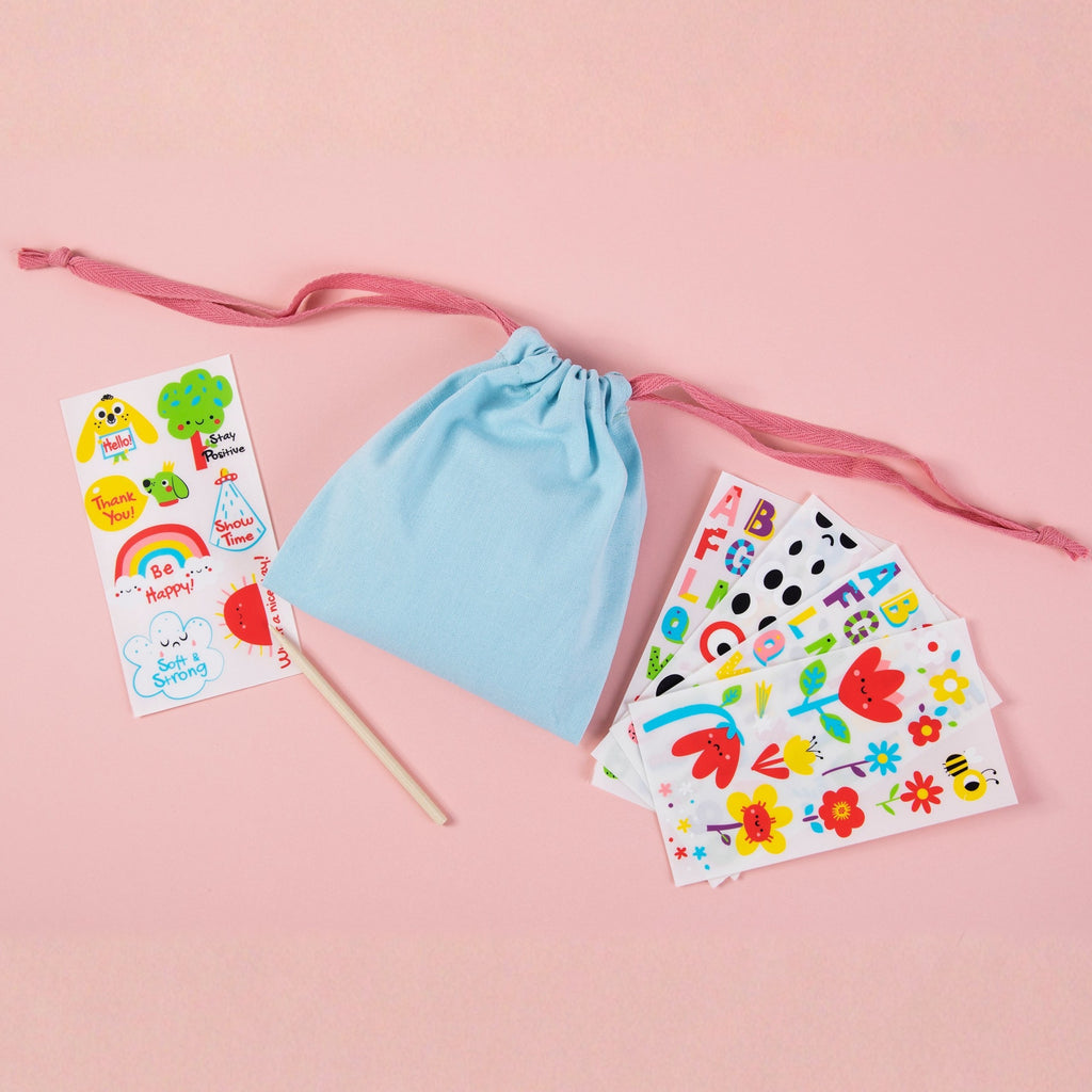 WOOPIE ART&FUN Zestaw Kreatywny Zrób Torebkę Dekorowanie Woreczka Imię Dziecka DIY